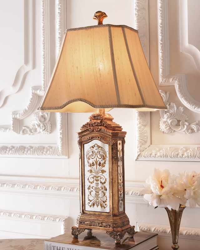 Hand-Painted Mirrored Lamp